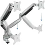Tooq Soporte de Mesa para 2 Monitores 13''-32'' Plata con Pistón de Gas